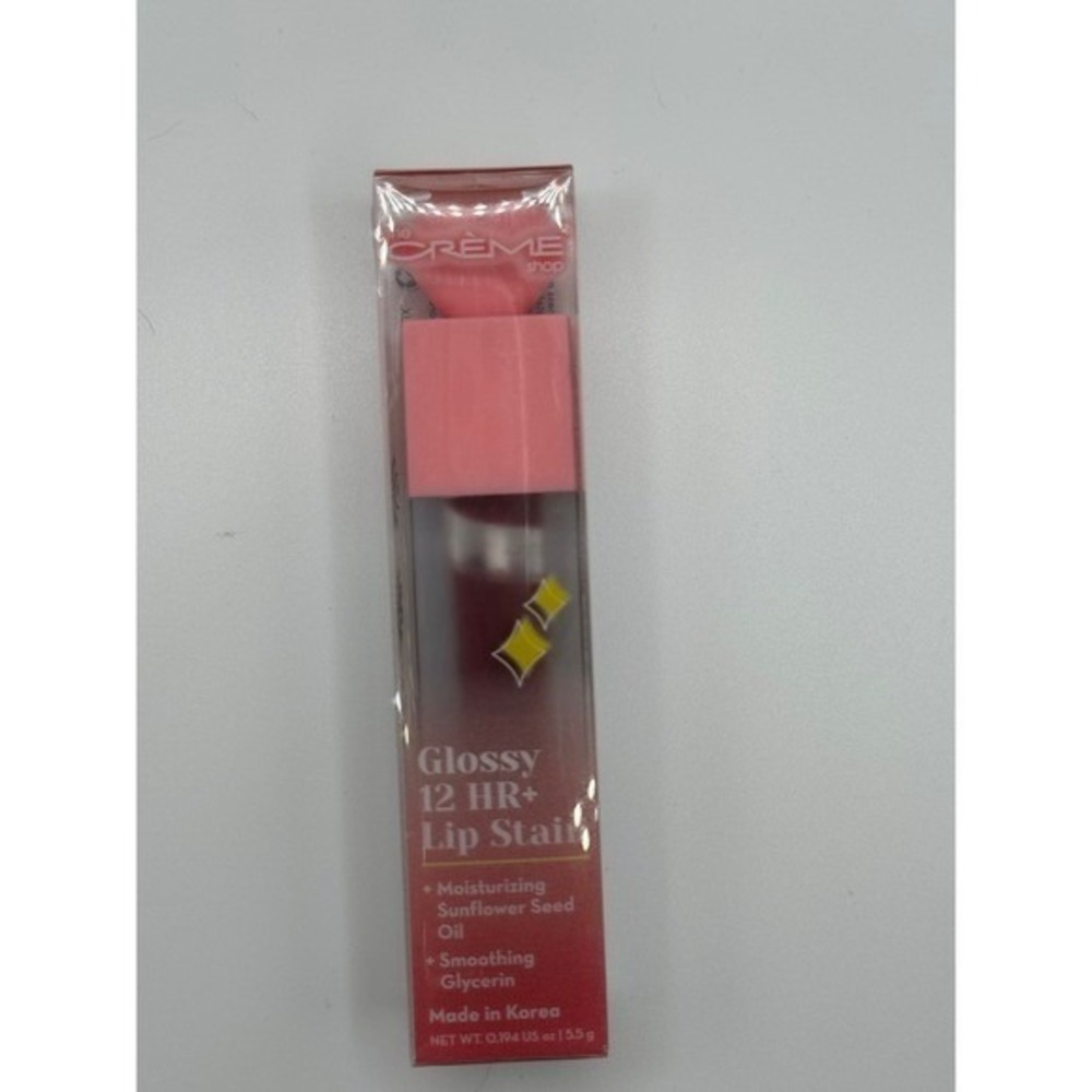 The Creme Shop Glossy 12 HR Lip Stain Cherub Pink GLS9157 K-Beauty New - Picture 2 of 7